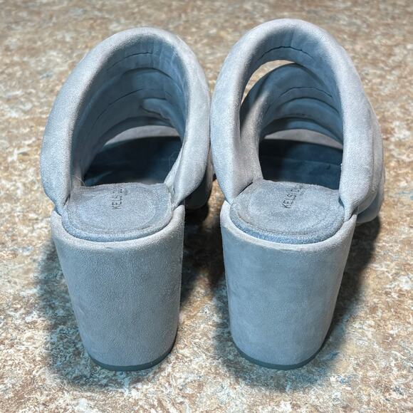 Kelsi Dagger Brooklyn Periwinkle 100% Leather Mell Mule Heeled Sandals Size 7.5 - Picture 9 of 10